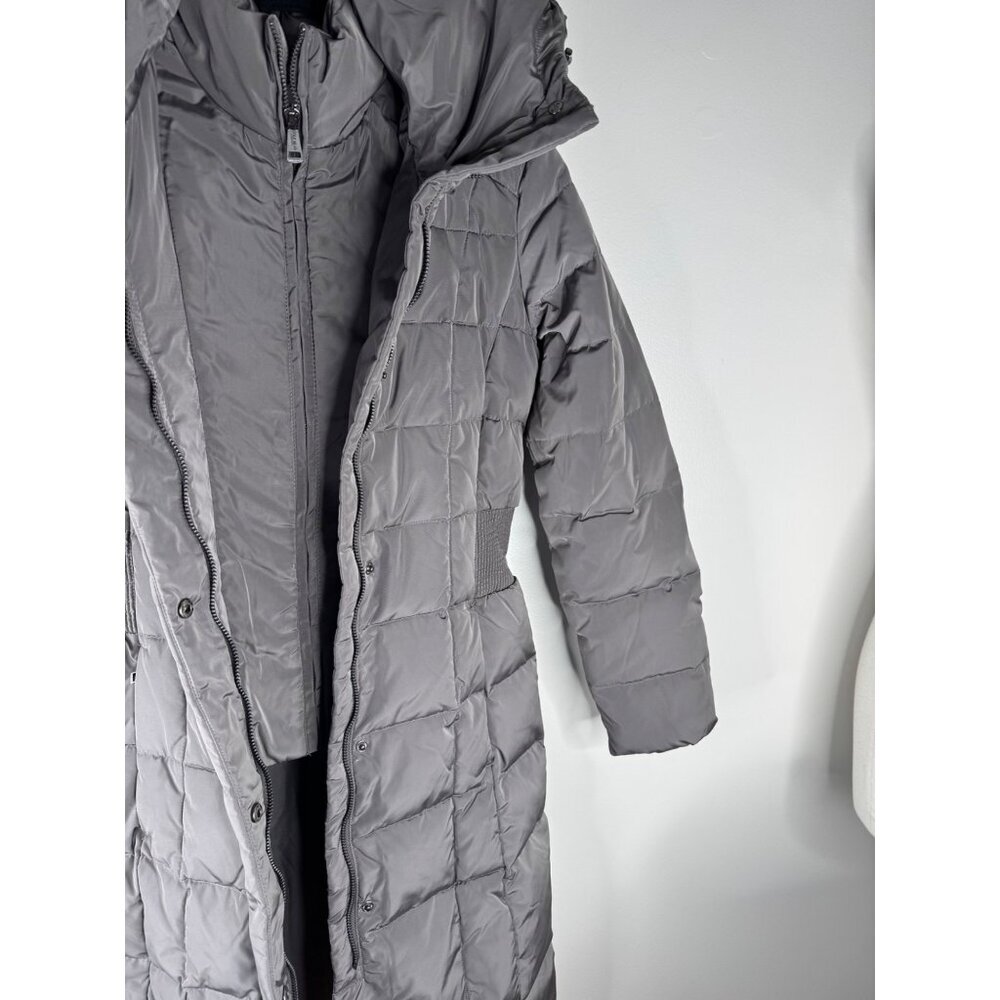 NWT Cole Haan Long Puffer Coat Hood Brown Size XXS - Picture 8 of 8